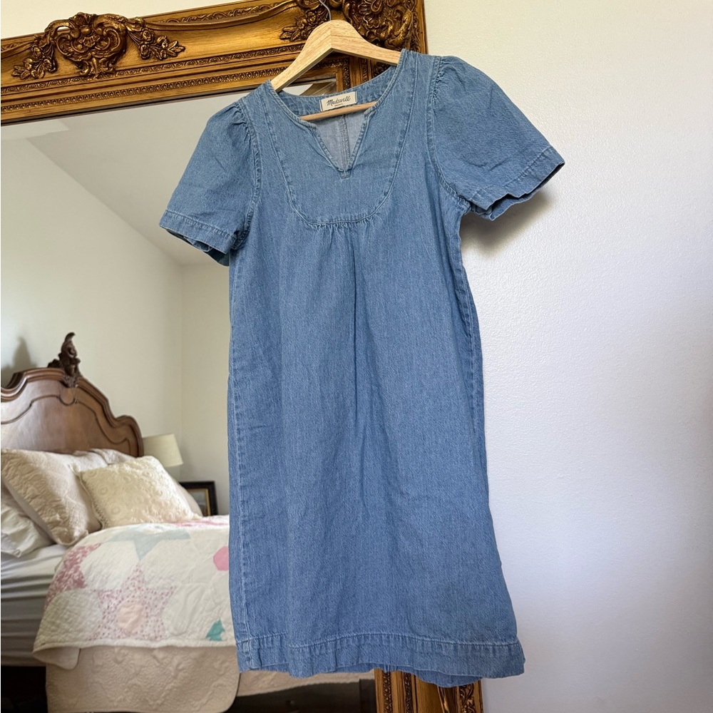 Madewell Popover Swing Denim Dress